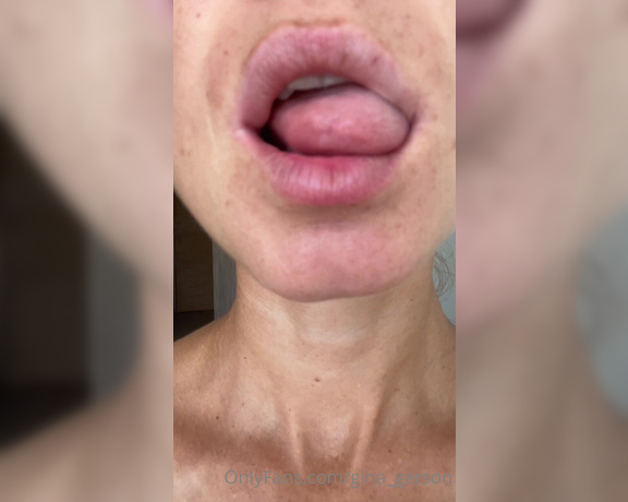 Gina Gerson aka Gina_gerson OnlyFans - Naked belly vacuum and tongue out fetish videos 1