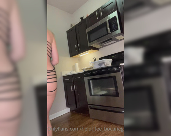 Heidi Lee Bocanegra aka Heidi_lee_bocanegra OnlyFans - 083022—Real Talk Cute outfit and heels in the kitchen… Thanks for watching and listening
