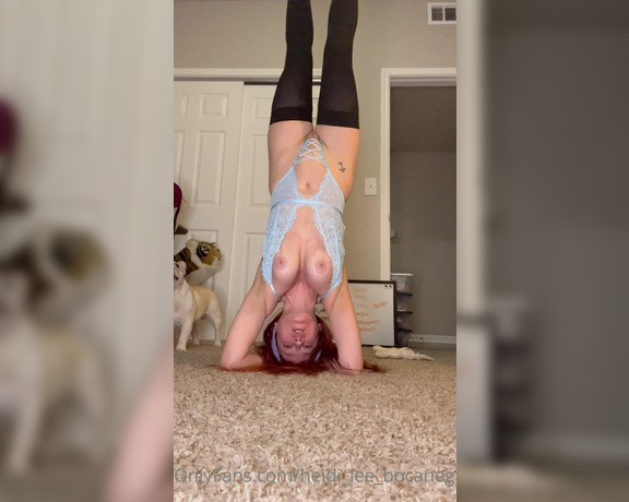 Heidi Lee Bocanegra aka Heidi_lee_bocanegra OnlyFans - 020223—Extra Views 2 Headstand to splits practice and yoga closeups views not allowed on the regul