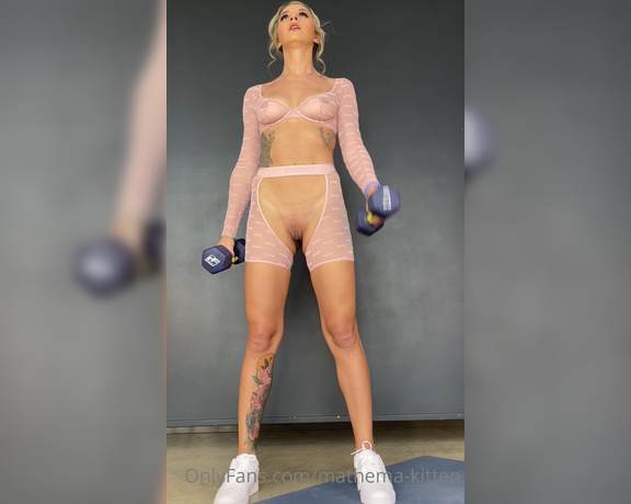 MathemaKitten aka Mathemakitten OnlyFans - (305005308) Full length video—XXX Workout and Masturbation Do you like my new workout outfit Not me getting win