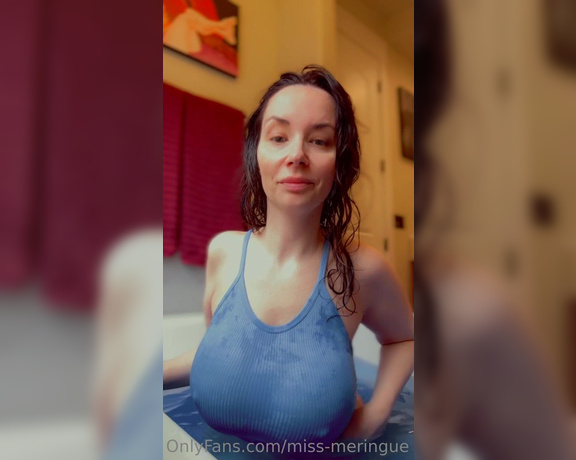 Miss Meringue aka Missmeringue OnlyFans - (516249162) Bath time fun I dont normally wear tops in the bath, it was a special request