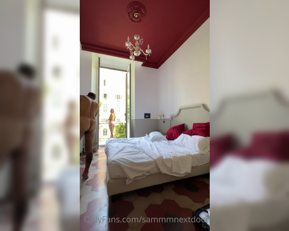 Sammm next door aka Sammmnextdoor OnlyFans - Happy Tuesday This is one of our videos we took in our private room with a red ceiling (man I love