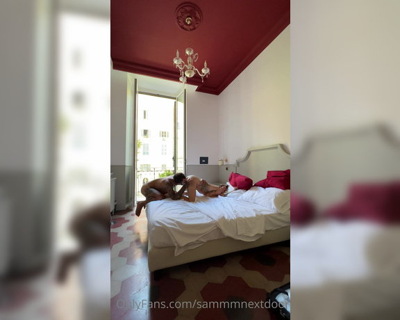 Sammm next door aka Sammmnextdoor OnlyFans - Happy Tuesday This is one of our videos we took in our private room with a red ceiling (man I love