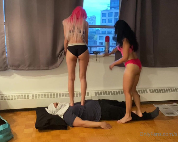 Sadistic Smother -  SADISTIC Bare feet Trampling  SMOTHERING  Mistress Alexis  Princess Zoya  {HD} Mistres