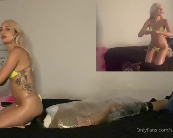 Sadistic Smother -  EXTREME Saran wrap Facesitting in Thong  Mistress Alexis  {HD} Mistress Alexis sadistica