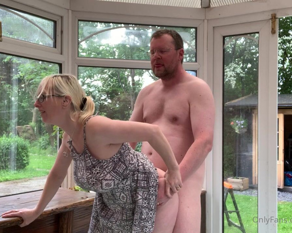 BoltOnWife aka Boltonwife OnlyFans - Getting fucked in the conservatory with the door open so the neighbours can hear!