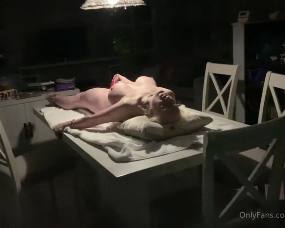 BoltOnWife aka Boltonwife OnlyFans - Neighbour filmed me through the windows at night masturbating on the dining table and later sent