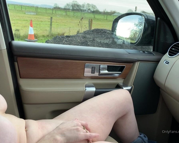 BoltOnWife aka Boltonwife OnlyFans - More from the car Just playing waiting for someone to find me(