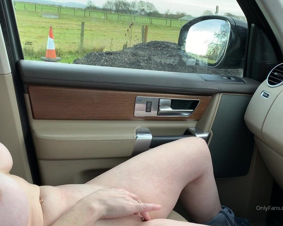 BoltOnWife aka Boltonwife OnlyFans - More from the car Just playing waiting for someone to find me(
