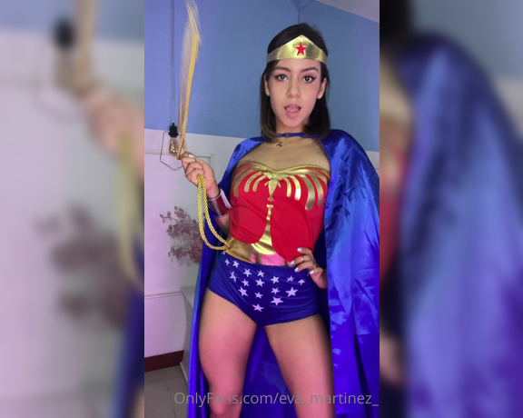 Eva Martinez aka Eva_martinez_ OnlyFans - I have 2 HOT VIDEOS on FULL HD quality with this Wonderwoman outfit 5 min playing my ass with buttp