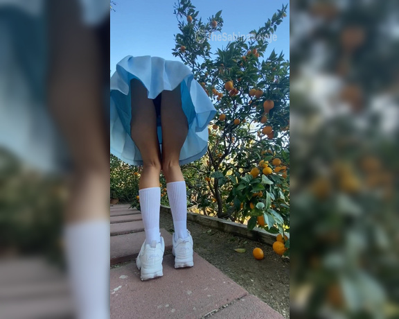 Sabina Rouge -  POV looking up school girls skirt