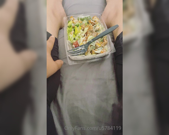 Mela A aka Mouthymela OnlyFans - Eating this salad but me and phat ma craving some big, thick, dick 3