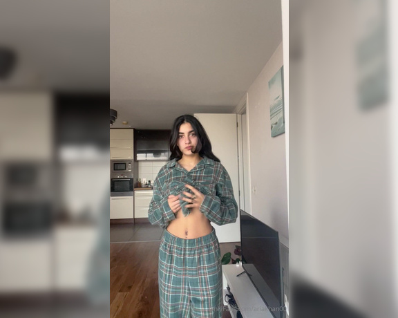 Aria Khan Official aka Ariakhan00 OnlyFans - Do I look cuter in my pjs or when I’m showing what’s underneath