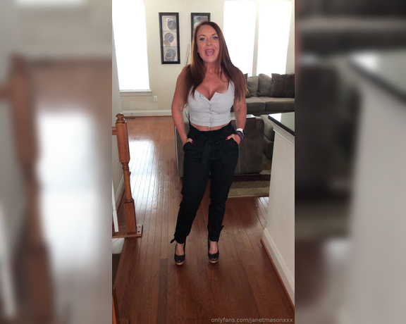 Janet Mason XXX aka Janetmasonxxx OnlyFans - Video clip of me modeling some sexy black pants and a hot little top that fans Clarke (@tcnfly) and