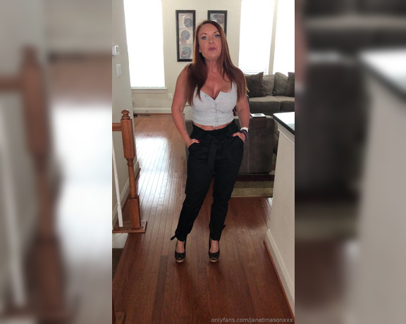 Janet Mason XXX aka Janetmasonxxx OnlyFans - Video clip of me modeling some sexy black pants and a hot little top that fans Clarke (@tcnfly) and