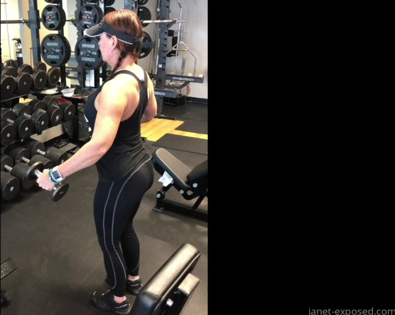 Janet Mason XXX aka Janetmasonxxx OnlyFans - Highlight clip from my workout today Shoulders and upper back today! Hubby actually was nice enough