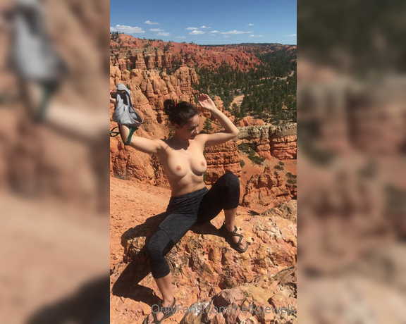 Hello Jewels aka Hellojewels OnlyFans - Greetings from beautiful Utah! Took a short hike and got naked on the top (kept pants on for safety