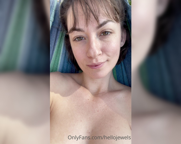 Hello Jewels aka Hellojewels OnlyFans - I’m happy in a hammock Can’t you tell I feel all glowy