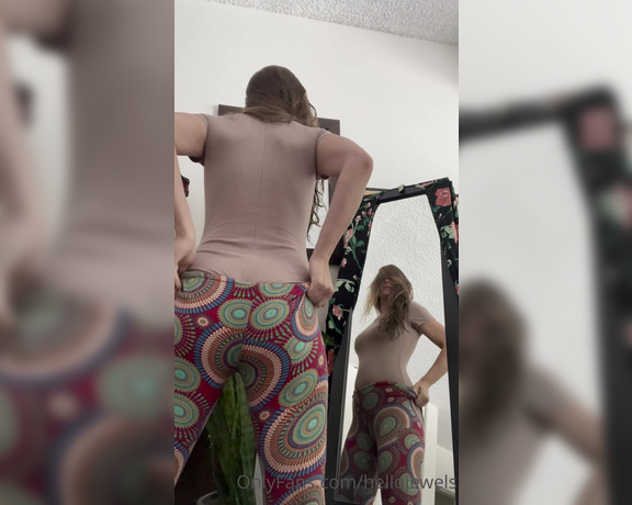 Hello Jewels aka Hellojewels OnlyFans - I felt cute recoding myself putting on these super fun pants in the mirror for ya I’ve had them