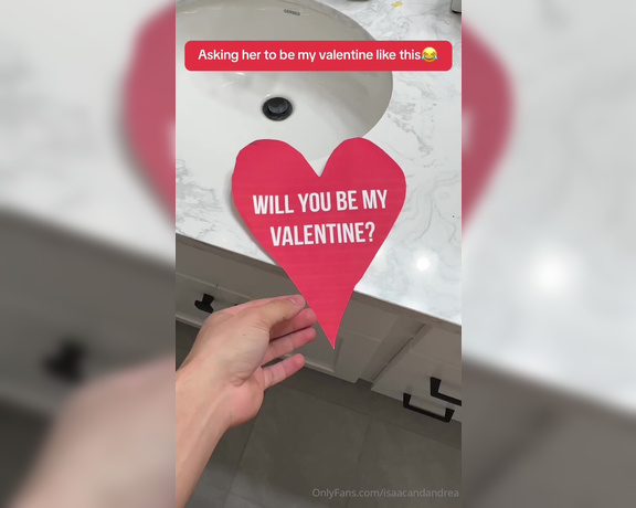 Andrea Isaac aka Isaacandandrea OnlyFans - Asking her to be my valentine like this