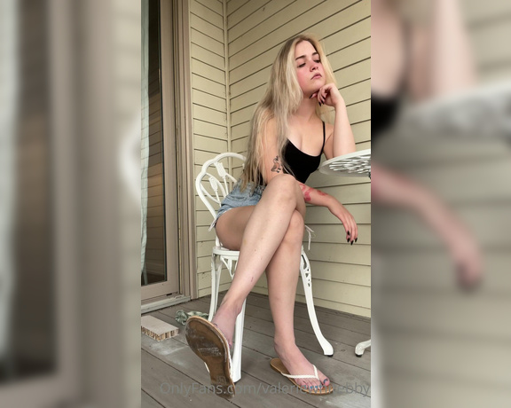 ValerieWhitebby -  Teasing and ignoring you while I dangle my sandals ;)