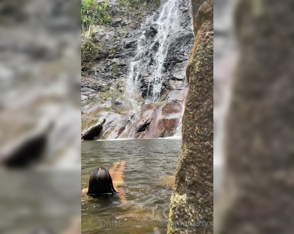 AsianFantasyX aka Asianfantasyx OnlyFans - Rare nature Being completely naked in this public waterfall to refresh my body , do little of yoga