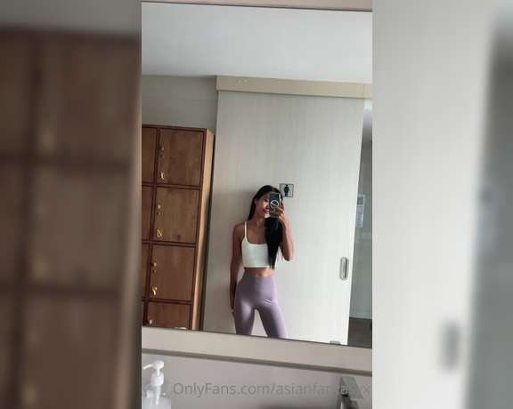 AsianFantasyX aka Asianfantasyx OnlyFans - New long leggings outfit Are they fit me or are they so tight seeing my kitty out 1