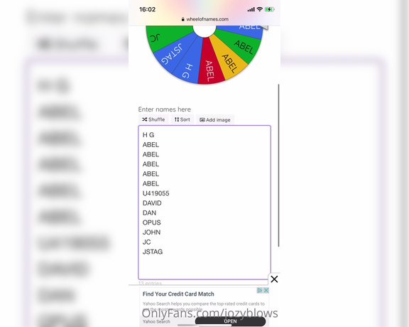 Jozy Blows aka Jozyblows OnlyFans - Thank you all who entered!! Winners 3 month Abel 6 month H G 12 month John I will dm you!