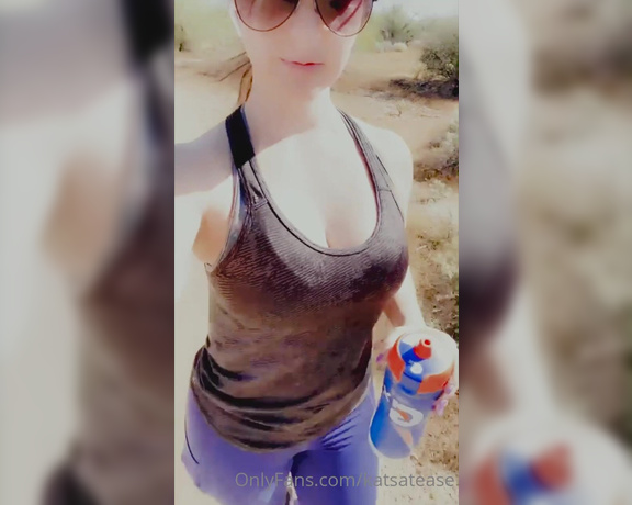 Katsatease aka Katsatease OnlyFans - Went on a hike today … so nice outside Finally lol 3