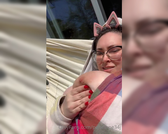 Penelope34J aka Penelope34j OnlyFans - Im on my balcony, hoping no neighbors can see This is the very first time my tits have seen the