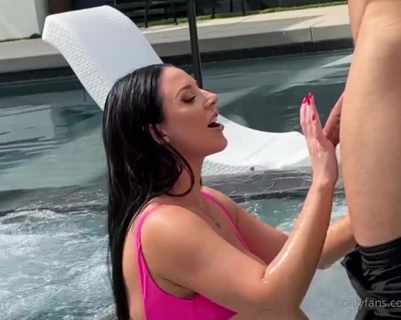 Angela White aka Angelawhite OnlyFans - Johnny came over for a pool day and things got exxxtra hot in the jacuzzi This was some of the BES