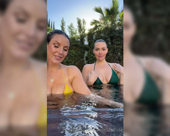 Angela White aka Angelawhite OnlyFans - POV We spot your boner from across the pool something extra WET is coming to your DMs tomorrow @
