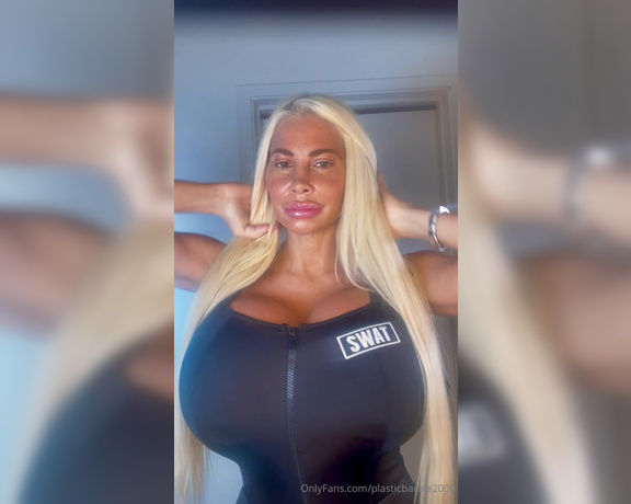 Bombshell Skyler aka Plasticbarbie2000 OnlyFans - Hi luvs new strip down in this sexy Swat Costume Check your inboxes luvs