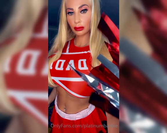 Bombshell Skyler aka Plasticbarbie2000 OnlyFans - Hi baby new Cheerleading strip down in your inboxes ! Cheers Daddy here is a preview of my sexy
