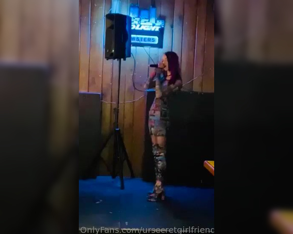 Pyra Fae aka Ursecretgirlfriend OnlyFans - When I sang live at a bar a while ago