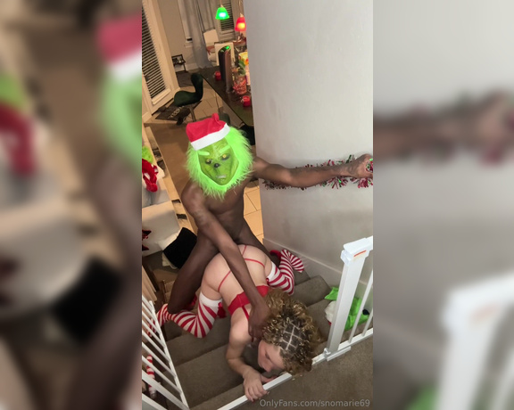 Sno Marie aka Snomarie69 OnlyFans - Getting fucked by the grinch and sucking his big long dick 1