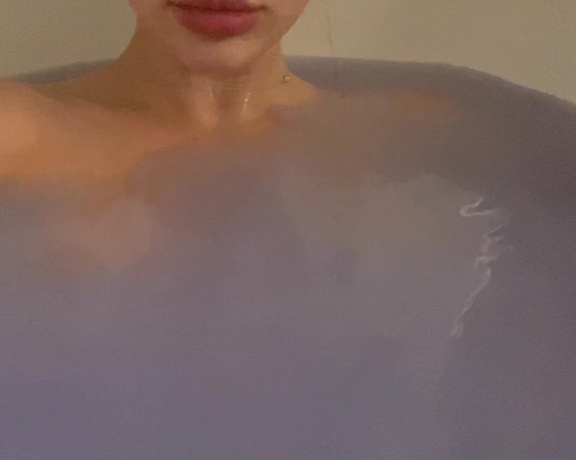 Mila Sobolov aka Milasobolov OnlyFans - Cute and kind of weird purple afternoon bath