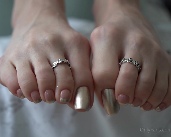 Toetally Devine -  Quick JOI Tags French pedi, gold pedi, JOI