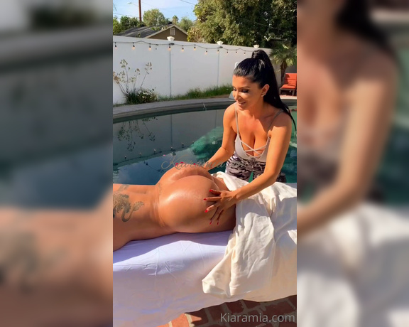 Kiara Mia aka Theonlykiaramia OnlyFans - POOLSIDE MASSAGE @romi rain She gave me a full body massage, using her tongue to lick between