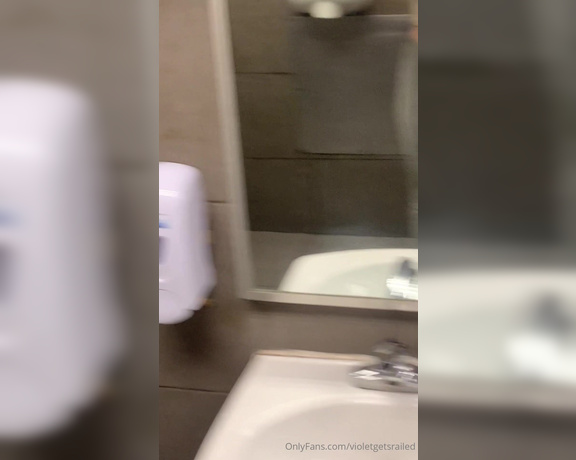 Violet Jade aka Violetgetsrailed OnlyFans - Fucked up in a gas station bathroom