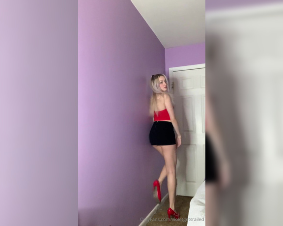 Violet Jade aka Violetgetsrailed OnlyFans - This was my slutty little Valentine’s Day themed outfit like this if you’d stare at me if you saw