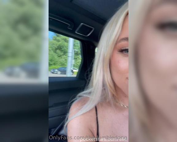 Elle Brooke aka Thedumbledong OnlyFans - Why does being in the car make me so horny! There were so many cars around but that didnt stop