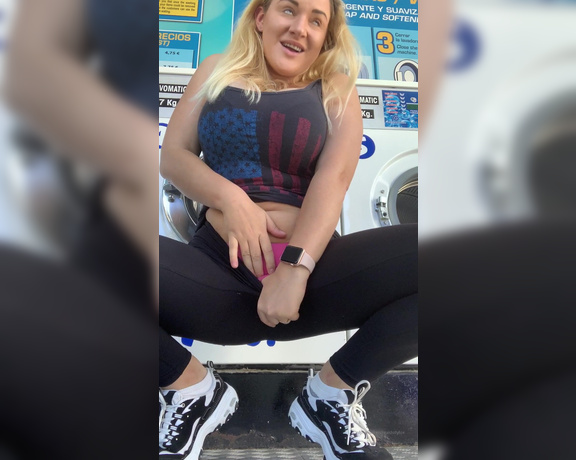 Dolly Fox aka Dollyfoxvip OnlyFans - Having naughty fun in public laundry mat