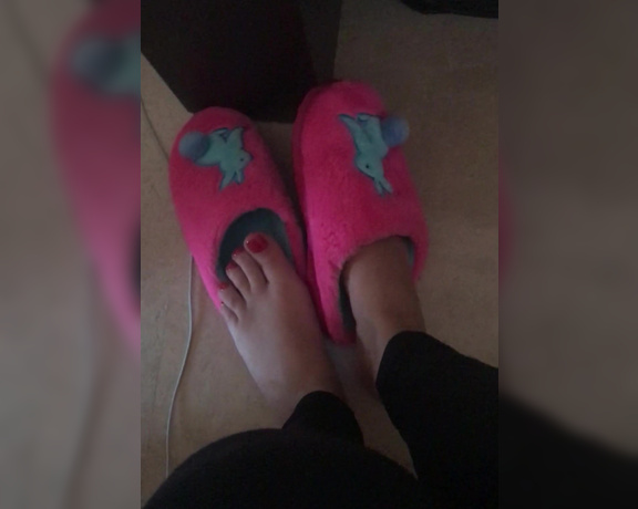 Dolly Fox aka Dollyfoxvip OnlyFans - Got new slippers What you think Yay or nay #slipers #feet #chilling