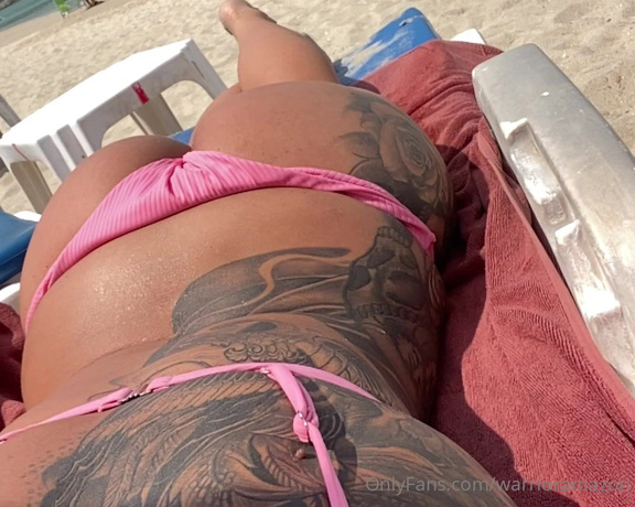 Kitty Kat aka Warrioramazon OnlyFans - Ass Shake on the beach