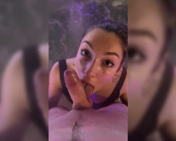 Claire Clermont aka Clairexclermont OnlyFans - Hot tub blowjobs 1
