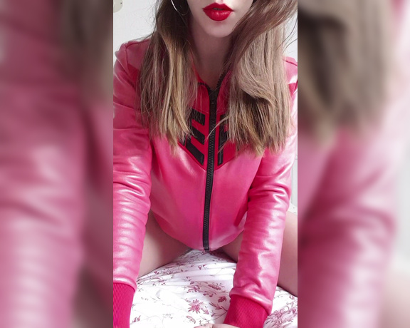 Claire Clermont aka Clairexclermont OnlyFans - When I found this jacket I couldnt help but tease you a little in red lipstick and panties 2