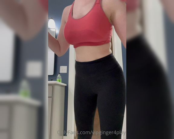 Hotwife Ginger's VIP No PPV aka Vipginger4play OnlyFans - The struggle is real with big boobs after a workout