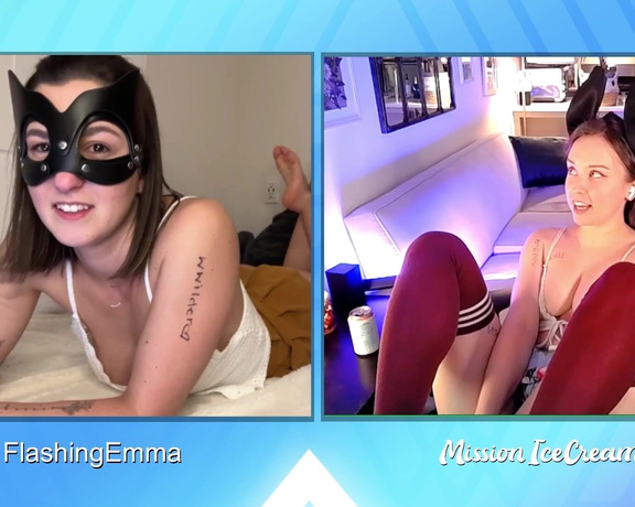 MissionIceCream aka Missionicecream OnlyFans - DEVIOUS DARES with FlashingEmma Livestream I knew the gorgeous @flashingemma was going to be a ton 6