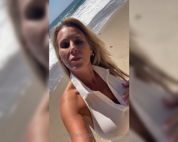 Ainslee Divine aka Ainsleedivine OnlyFans - Just having some fun on the beach I hope your Sunday is going great so far